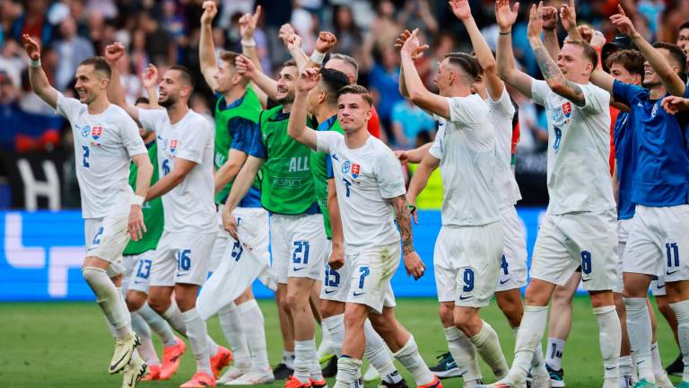 Eslovaquia celebra el triunfo conseguido ante Bélgica. Foto: EFE
