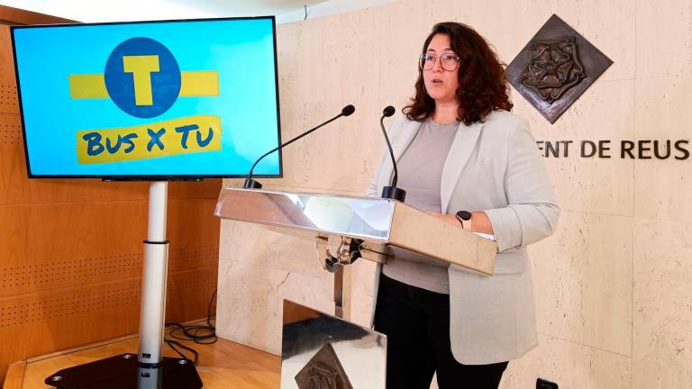 $!La presidenta de Reus Transport, Marina Berasategui, durante la rueda de prensa de este jueves. FOTO: Aj. de Reus