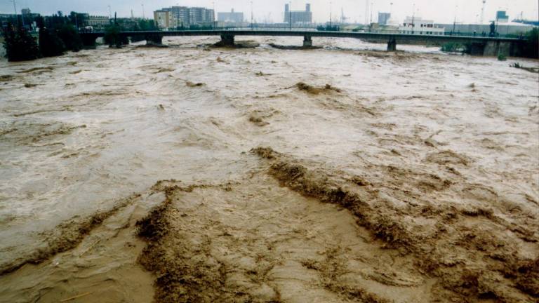 El río Francolí se desbordó. Foto: DT