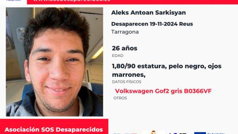 El joven desaparecido. Foto: SOS Desaparecidos en X