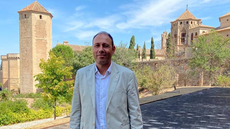 Berni Álvarez, este pasado viernes en el Monestir de Poblet, durante la sesión de trabajo del Govern de la Generalitat. Foto: Octavi Saumell