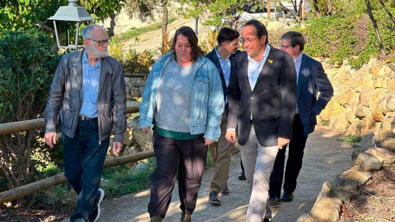 El president del Parlament, Josep Rull, aquest divendres al Priorat. Foto: Cedida