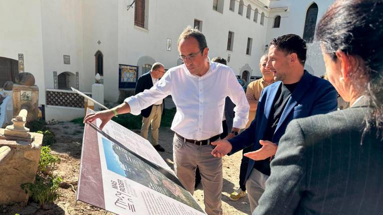 El president del Parlament, Josep Rull, aquest divendres al Priorat. Foto: Cedida