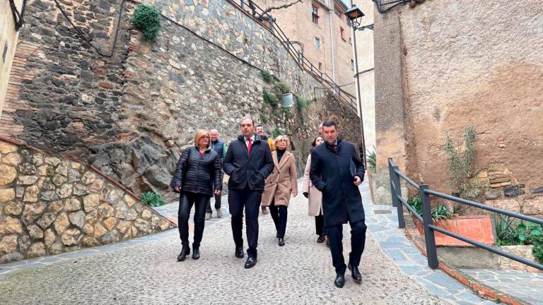 El conseller Dalmau visita la Vilella Baixa i els projectes per garantir l’aigua al Priorat. Foto: Cedida