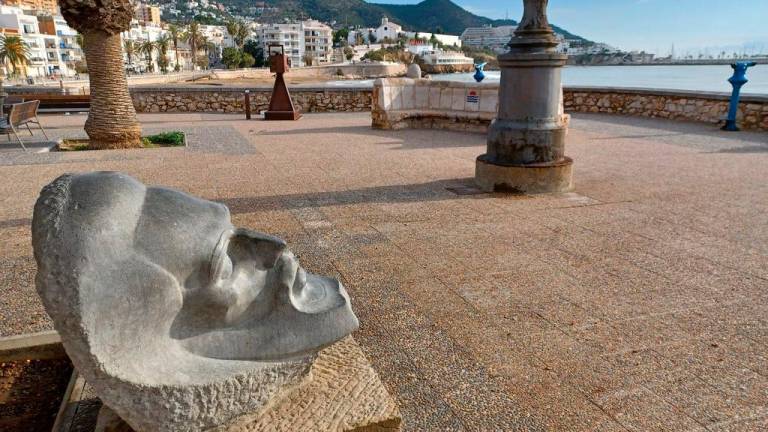 La escultura Cap Crist, de Cañas, una vez restaurada. FOTO: AJUNTAMENT SITGES