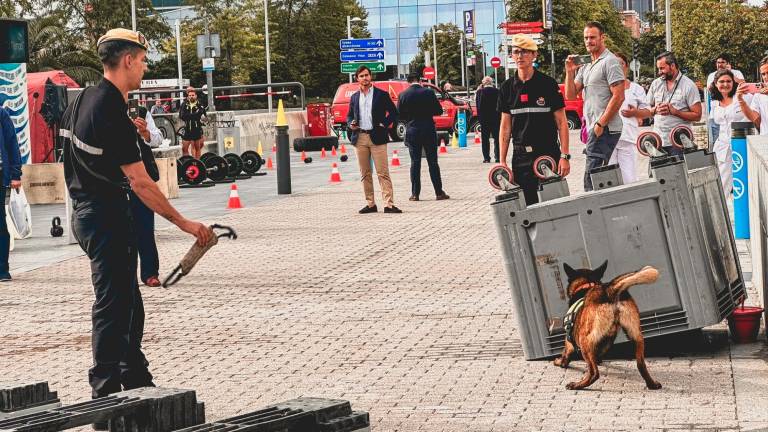 Exhibición de rescates con perros que hará la UME en Salou. foto: UME