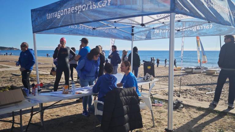 La parada montada en el Club de Vela Platja Llarga de Tarragona. Foto: Núria Riu