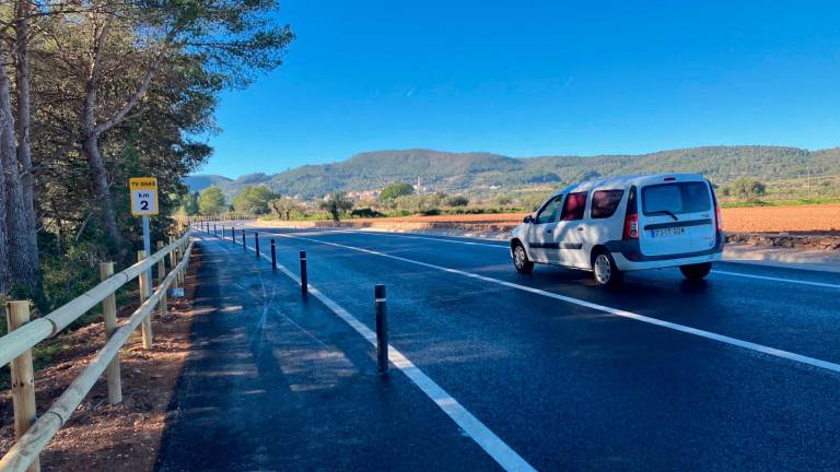 $!El carril bici estaba a punto de estrenarse.