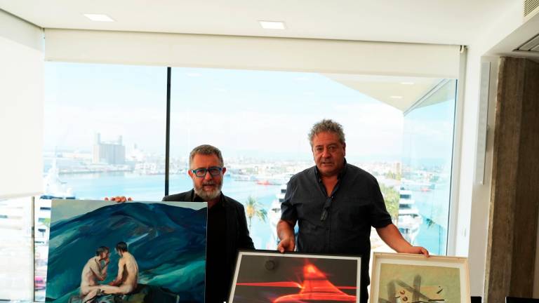 Las tres obras que se han sumado al fondo de arte del Port de Tarragona. foto: cedida