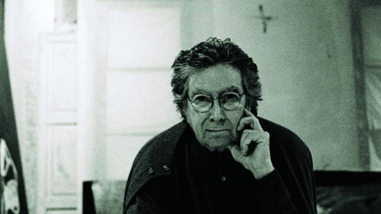 Antoni Tàpies en su estudio, Barcelona, 2002.