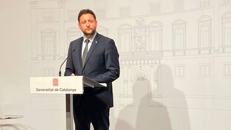 El alcalde de Tarragona, Rubén Viñuales, en la comparecencia de prensa tras la reunión con el President Illa. Foto: Octavi Saumell