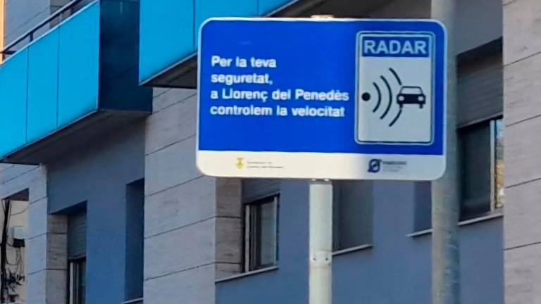 Se ha señalizado la presencia del radar.