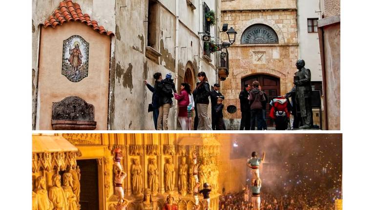 Sant Magí i Santa Tecla són els sants de Tarragona per excel·lència: ermita del sant al Portal del Carro i entrada del braç de la santa a la catedral