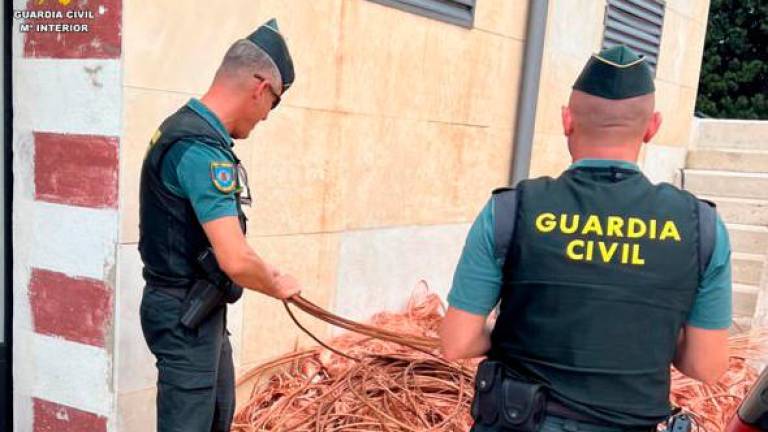 Se pudo constatar qué parte del cobre intervenido, sobre 500 kg, había sido sustraído. Foto: Cedida