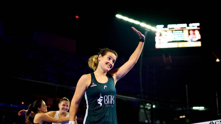 Ari, tras ganar los cuartos de final en Acapulco. FOTO: Premier Padel