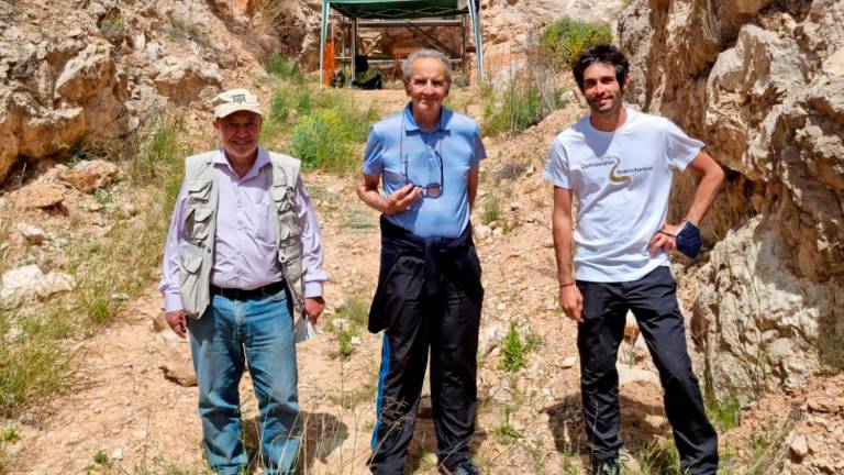 $!Los investigadores Jordi Agustí, Pedro Piñero, Iván Lozano y Juan Manuel Jiménez-Arenas. Foto: Cedida