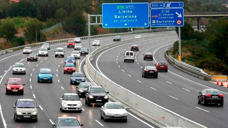 La autopista AP-7, a su paso por El Vendrell. Foto: DT