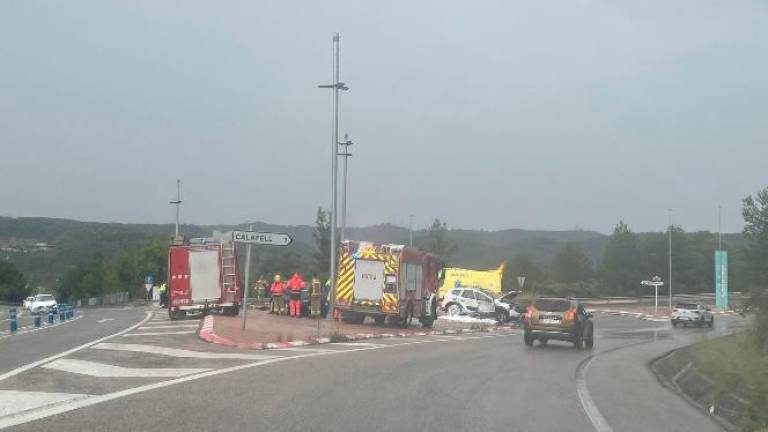 $!La colisión en el cruce de la C-31 en el Coll de Calafell.