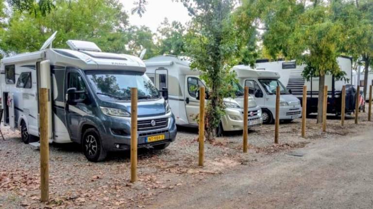 El área para autocaravanas en Vilafranca.