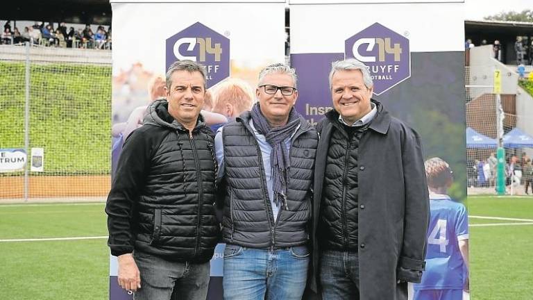 Albert Viñas (Mare Nostrum Cup), Miguel Vílchez (OnSports Consulting) y Albert Capellas (Cruyff Football). Foto: Cedida