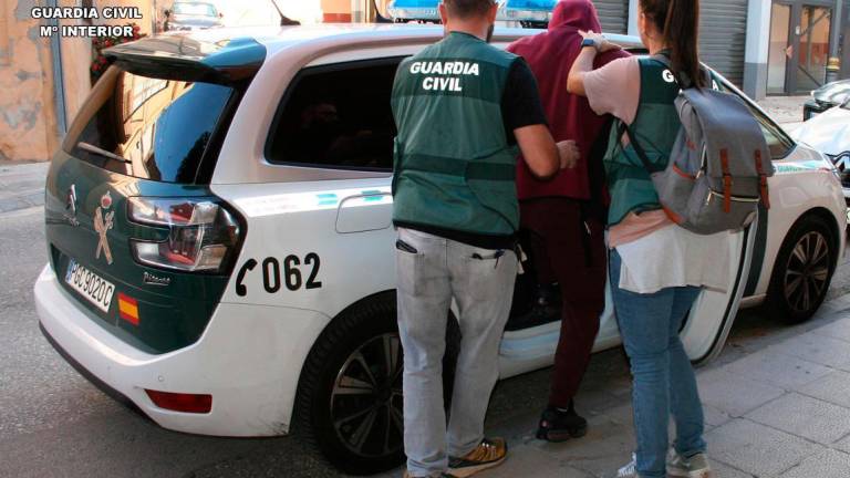 Uno de los tres detenidos en Vallmoll. Foto: G.C.