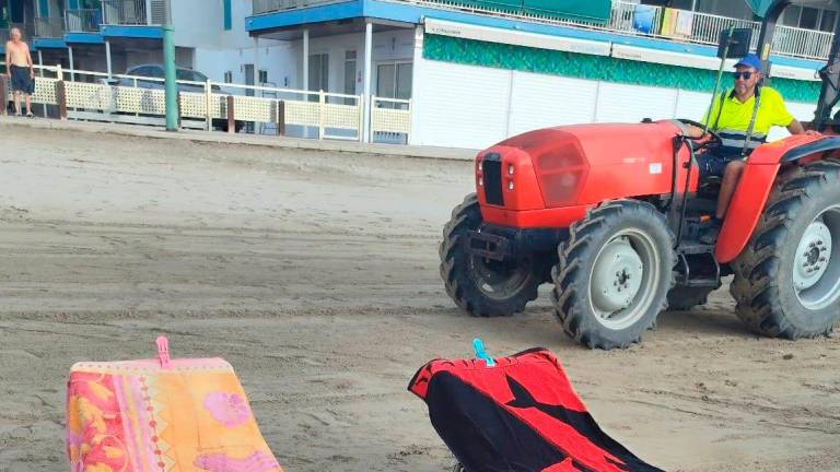 La Brigada Municipal ha retirado a primera hora el material abandonado en la playa de La Pineda. Foto: Facebook