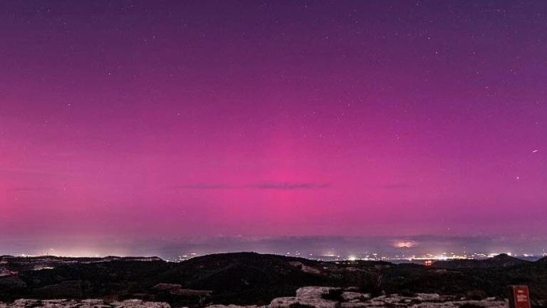 Las auroras boreales desde el Parc Astronòmic de Prades