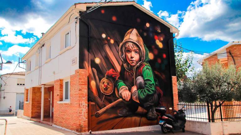 Uno de los murales de la pasad edición en La Bisbal del Penedès obra de Lalone.