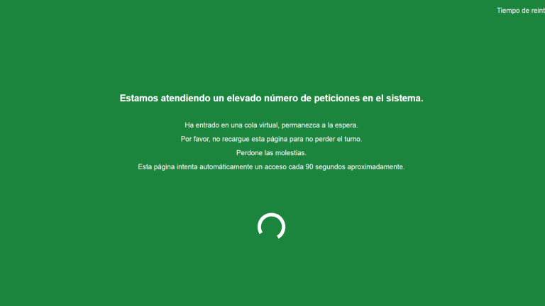 Esta era la pantalla que aparecía cuando querías acceder a la página ‘web’.