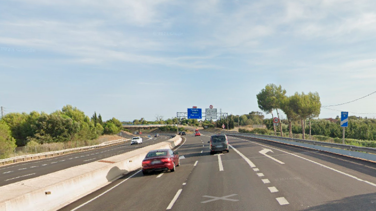 Un punto cercano al del accidente en la C-14, carretera entre Reus y Salou. Foto: Google Maps