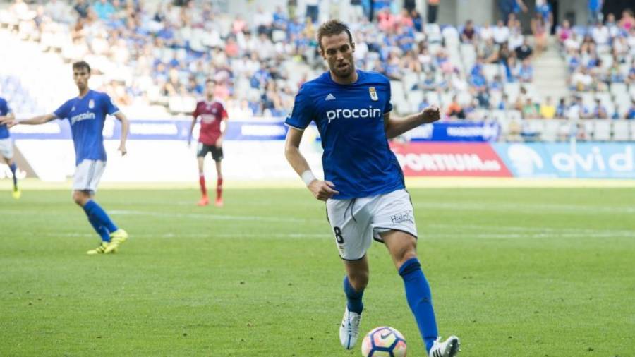 El delantero del Oviedo Michu, durante un partido de esta temporada. Foto: La Nueva España