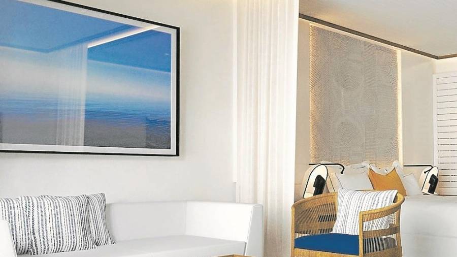 Imagen virtual de c&oacute;mo ser&aacute;n las habitaciones del nuevo H10 Imperial Tarraco. FOTO: dt