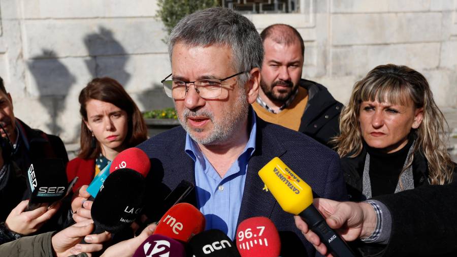 El alcalde de Tarragona, Pau Ricomà, tras la junta extraordinaria de portavoces del día 16 de enero del año pasado. FOTO: PERE FERRÉ/DT