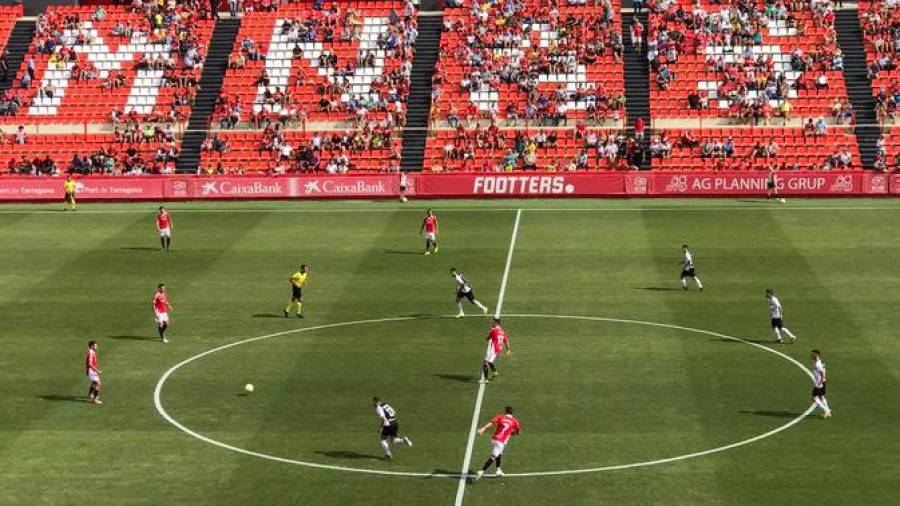 Un momento del partido de esta mañana. Foto. Nàstic