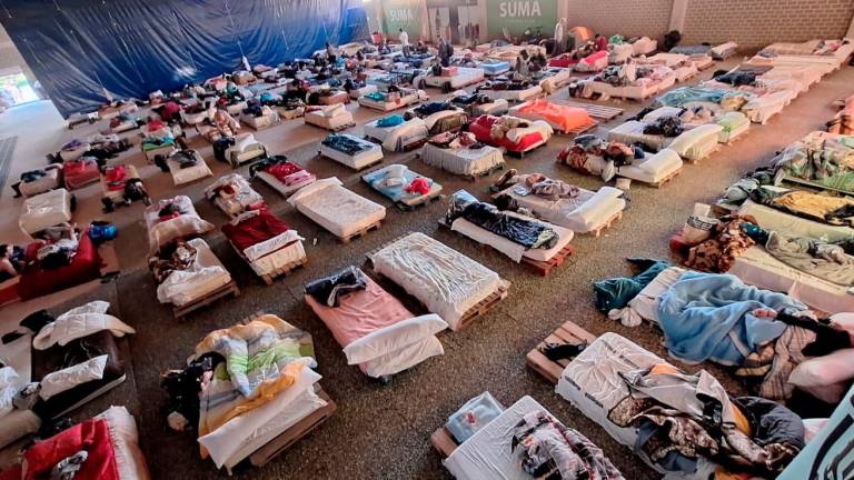 L’agrupació de voluntaris, formada per vuit persones, s’ha trobat amb gent que ho ha perdut tot. Foto: cedida